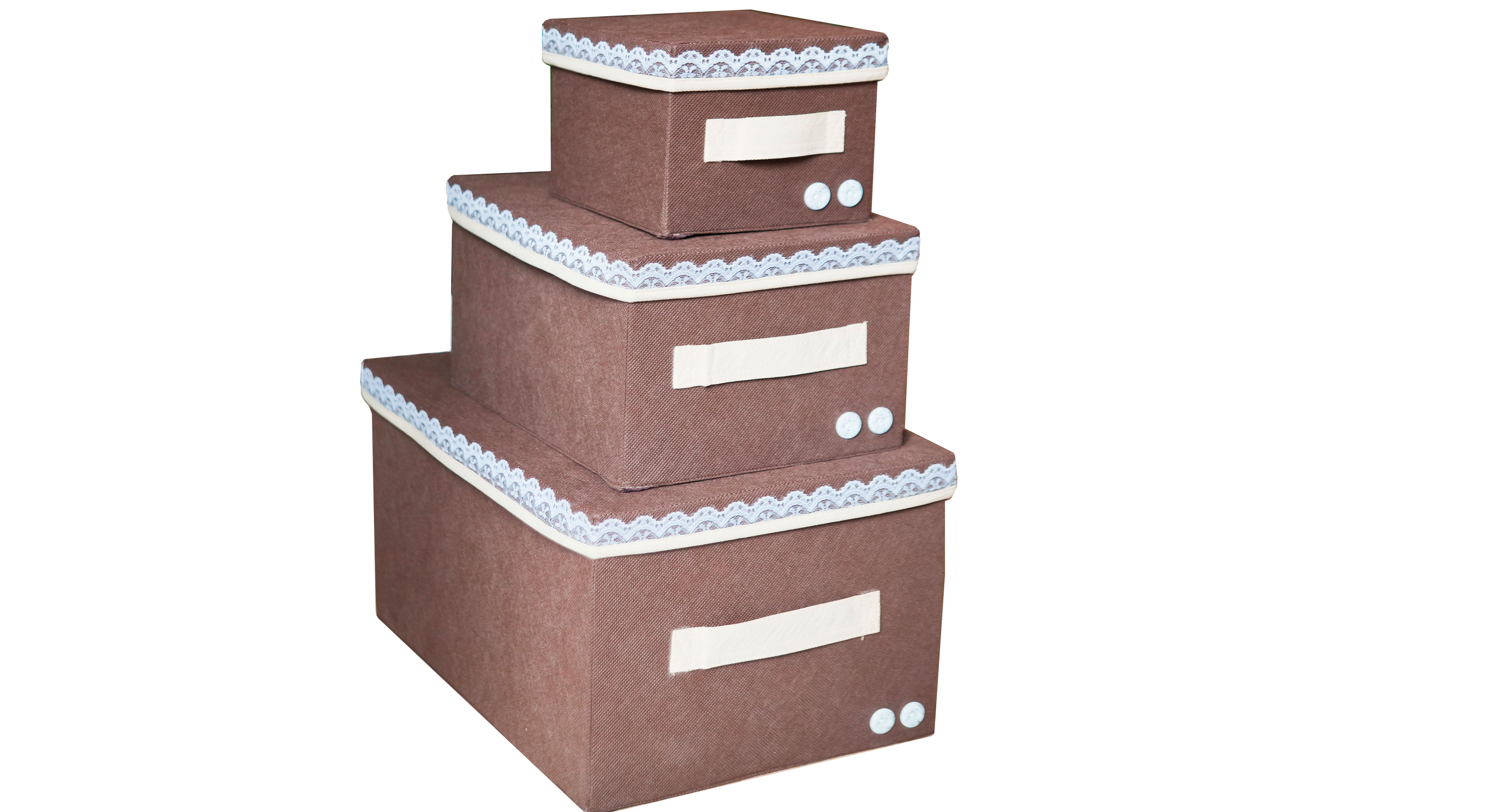 Коробка для хранения Малая "Chocolate Cake" с крышкой - ящик для хранения