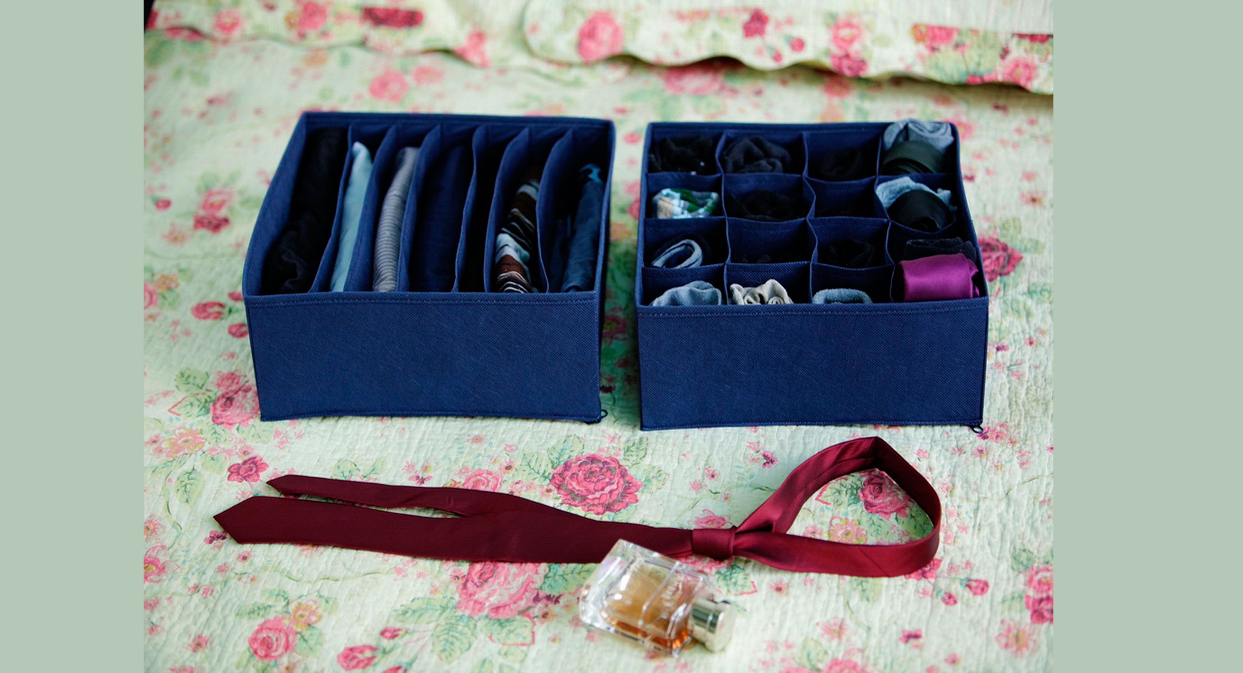 Органайзер для белья и носков мужской (2 шт.) "Ocean Pearl" - коробки для хранения