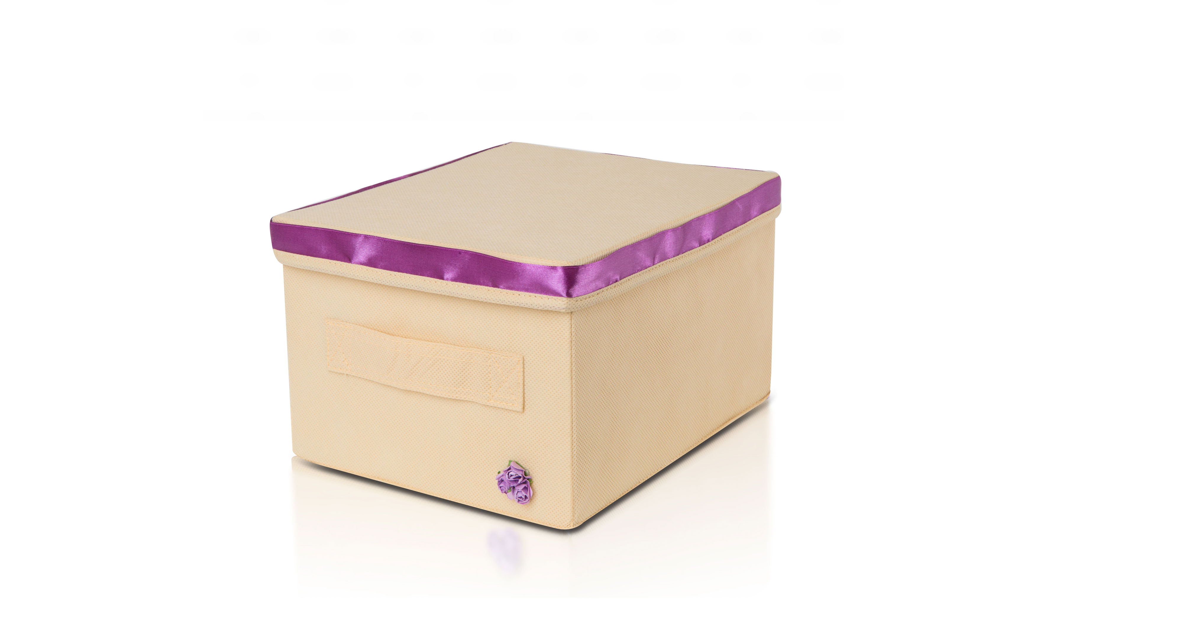 Коробка для хранения Средняя "Sugar Roses" с крышкой - ящик для хранения