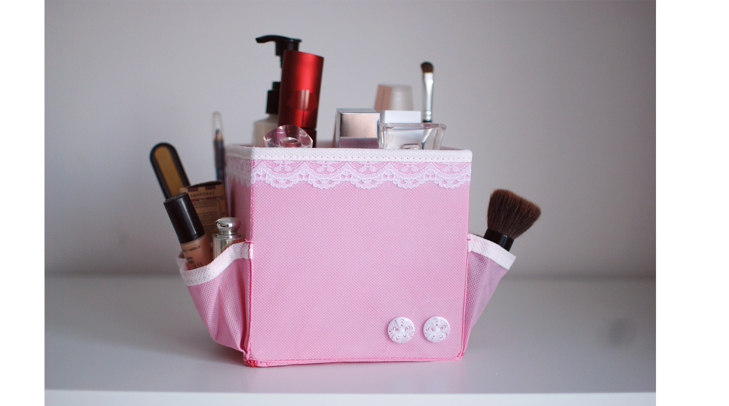 Органайзер для косметики "Berry Cake" розовый - коробки для хранения