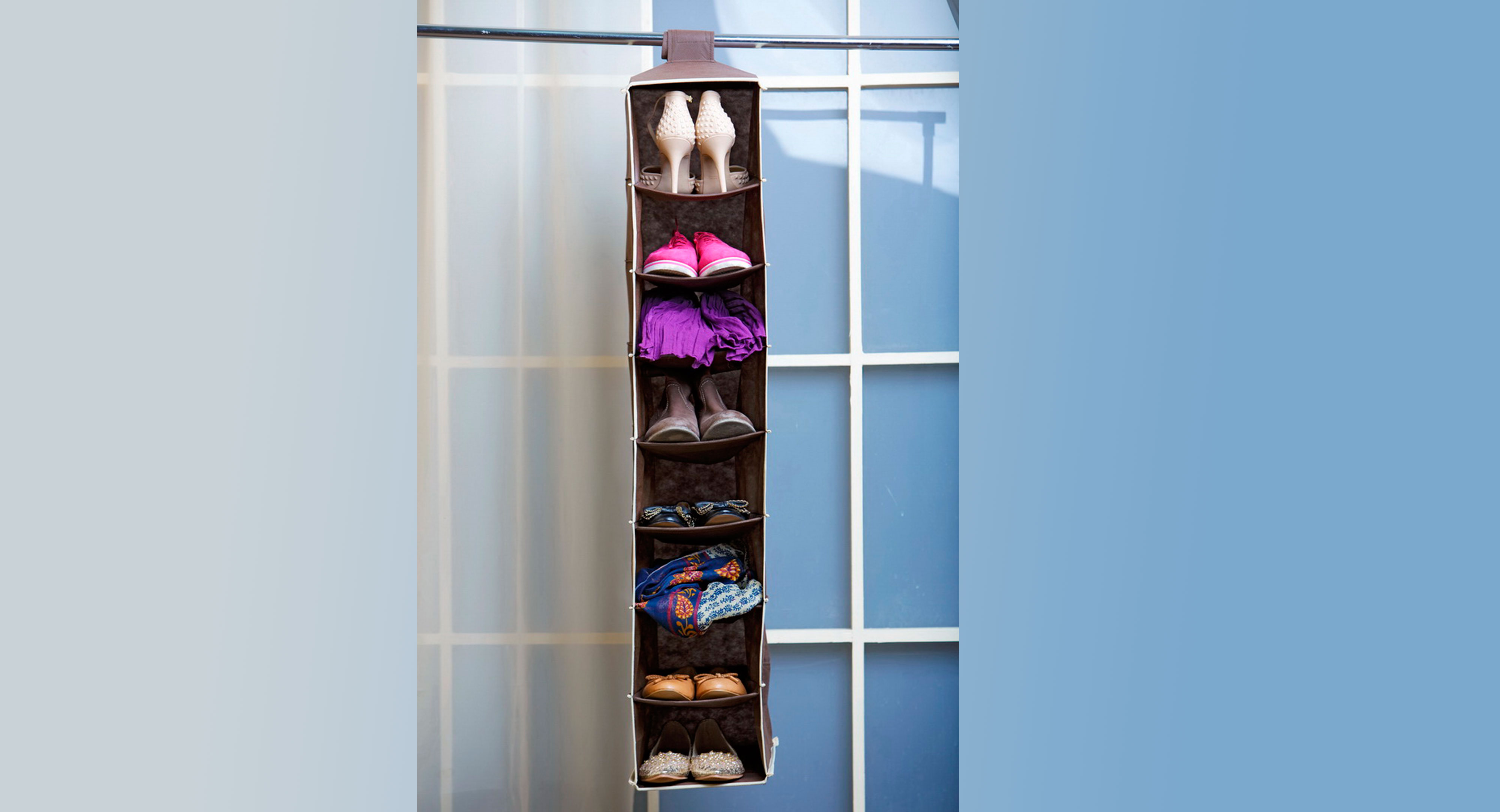 Органайзер для обуви и аксессуаров (подвесной модуль 8 отд.) "Chocolate Cake"