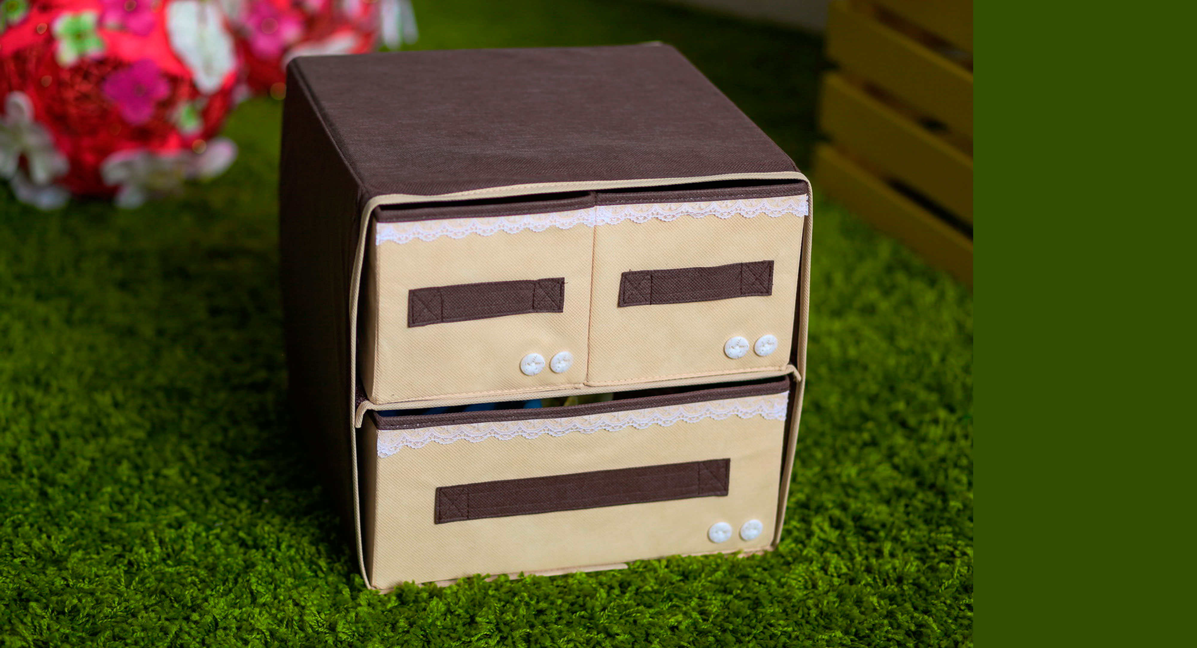Органайзер (комод с 3 ящиками) "Chocolate Cake" - коробки для хранения