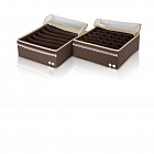 Органайзер для белья (2 шт.) Широкий "Chocolate Cake" с крышками - коробки для хранения
