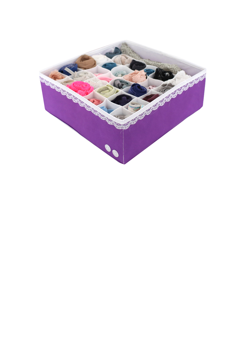 Органайзер для белья (для трусов) Большой "Berry Cake" фиолетовый - коробки для хранения