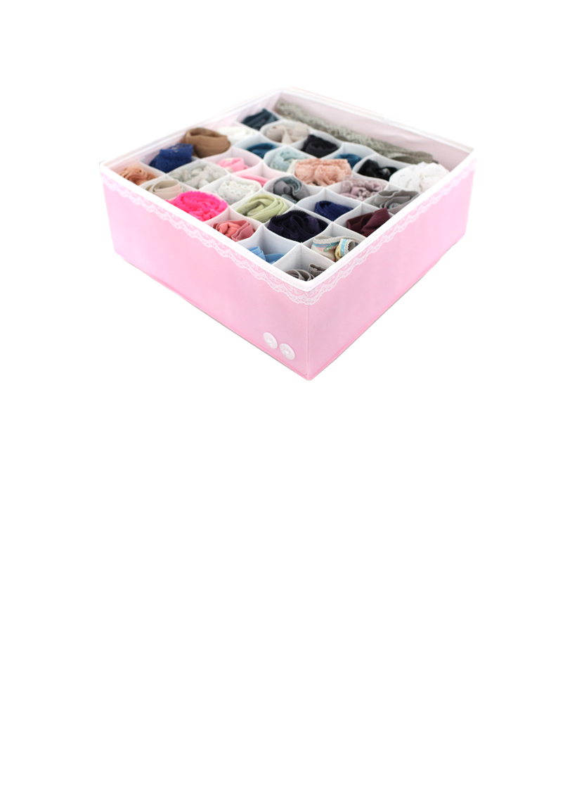 Органайзер для белья (для трусов) Большой "Berry Cake" розовый - коробки для хранения