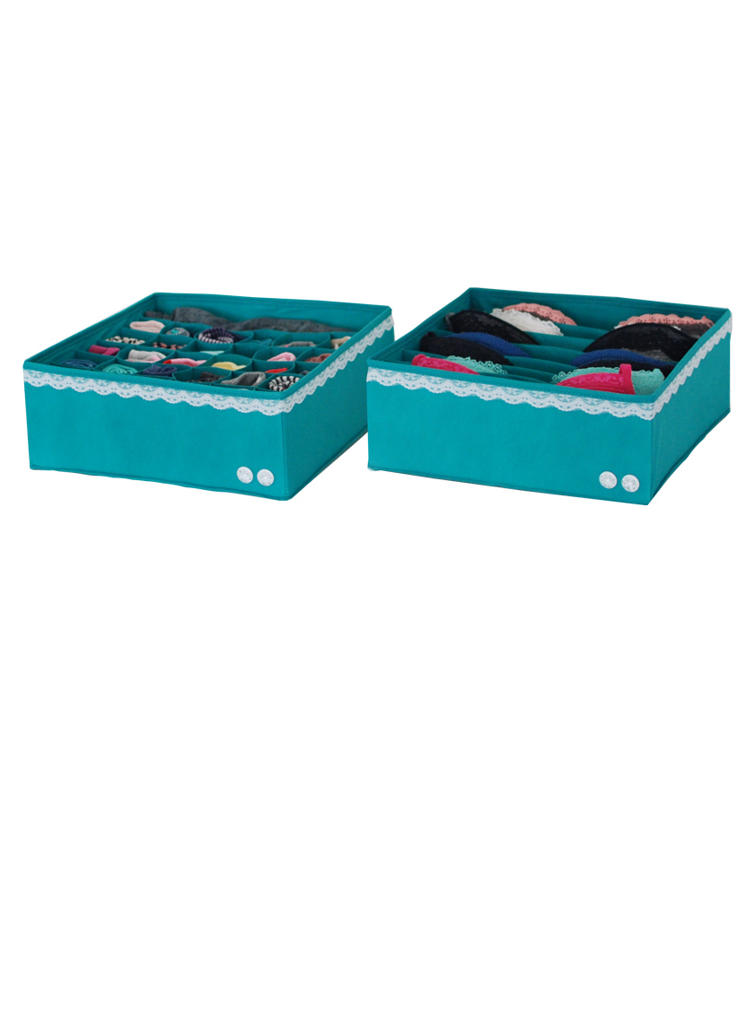 Органайзер для белья (2 шт.) Широкий "Azure" - коробки для хранения